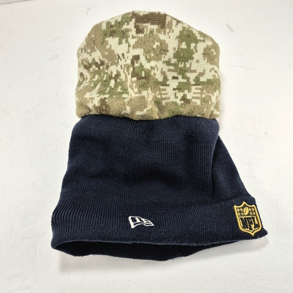 EUC Houston Texans New Era Salute to Service Digi Camo Knit Beanie Hat OS - Picture 12 of 13